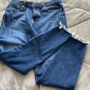 Banana Republic skinny blue jeans.